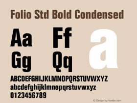 FolioStd-BoldCondensed Version 2.076;PS 005.000;hotconv 1.0.67;makeotf.lib2.5.33168图片样张