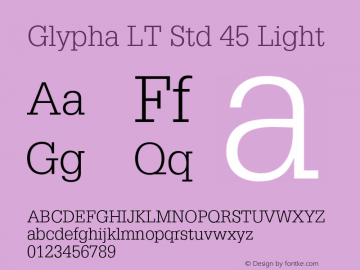 GlyphaLTStd-Light Version 2.106;PS 005.000;hotconv 1.0.67;makeotf.lib2.5.33168图片样张