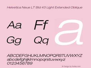 HelveticaNeueLTStd-LtExO Version 2.101;PS 005.000;hotconv 1.0.67;makeotf.lib2.5.33168图片样张