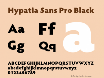HypatiaSansPro-Black Version 1.009;PS 1.000;hotconv 1.0.50;makeotf.lib2.0.16970图片样张