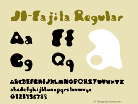 JI-Fajita Regular Macromedia Fontographer 4.1 8/2/2001 Font Sample