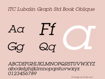 LubalinGraphStd-BookOblique Version 2.082;PS 005.000;hotconv 1.0.67;makeotf.lib2.5.33168图片样张