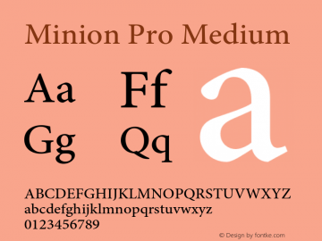 MinionPro-Medium Version 2.115;PS 2.000;hotconv 1.0.78;makeotf.lib2.5.61930图片样张