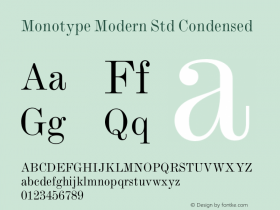 ModernMTStd-Condensed Version 2.096;PS 005.000;hotconv 1.0.67;makeotf.lib2.5.33168图片样张