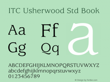 UsherwoodStd-Book Version 2.083;PS 005.000;hotconv 1.0.67;makeotf.lib2.5.33168图片样张