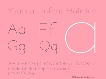 Ysabeau Infant Hairline Version 1.003图片样张