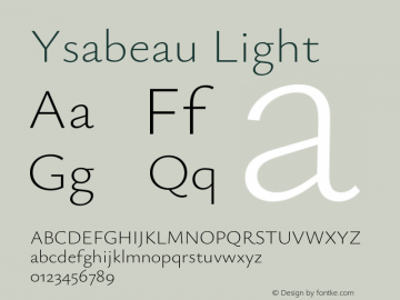 Ysabeau Light Version 1.003图片样张