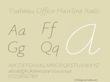 Ysabeau Office Hairline Italic Version 1.003图片样张