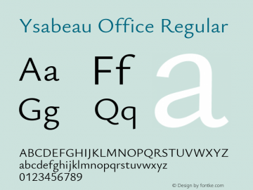 Ysabeau Office Regular Version 1.003图片样张