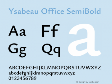 Ysabeau Office SemiBold Version 1.003图片样张
