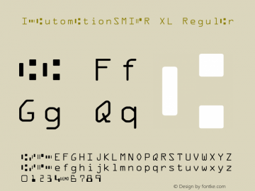 IDAutomationSMICR XL Regular Version 6.08 2006 Font Sample