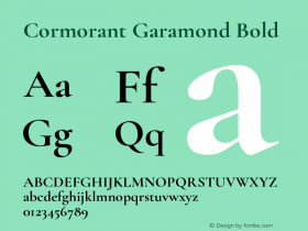 Cormorant Garamond Bold Version 4.000图片样张