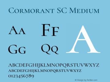 Cormorant SC Medium Version 4.000图片样张