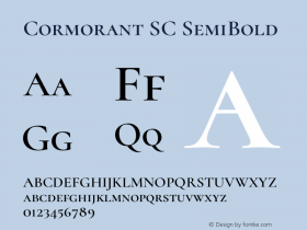 Cormorant SC SemiBold Version 4.000图片样张
