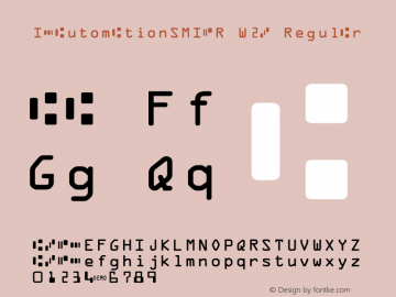 IDAutomationSMICR W2B Regular Version 6.800;PS 006.008;hotconv 1.0.38 Font Sample