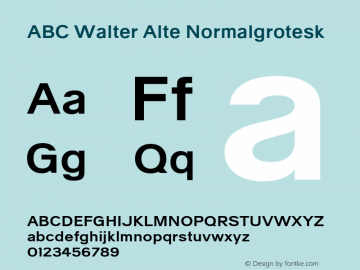 ABC Walter Alte Normalgrotesk Version 1.000图片样张