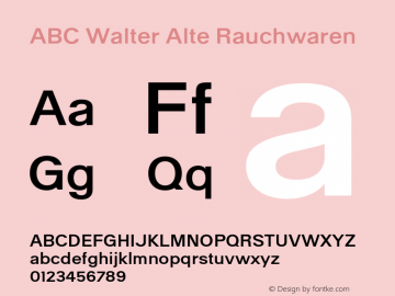 ABC Walter Alte Rauchwaren Version 1.000图片样张