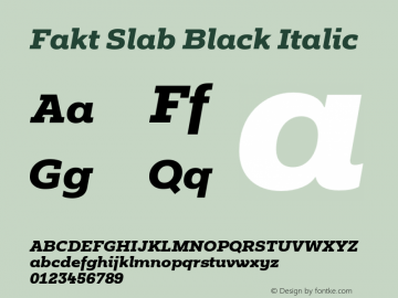 FaktSlab-BlackItalic Version 3.001图片样张