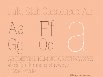 FaktSlabCondensed-Air Version 3.001图片样张