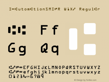 IDAutomationSMICR W1XB Regular Version 6.08 2006 Font Sample