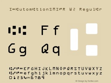 IDAutomationSMICR W2 Regular Version 6.08 2006 Font Sample