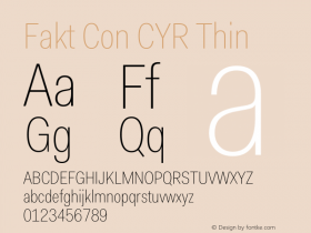 Fakt Con CYR Thin Version 4.001; build 0001图片样张