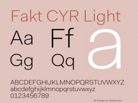 Fakt CYR Light Version 4.001; build 0001图片样张