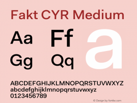 Fakt CYR Medium Version 4.001; build 0001图片样张