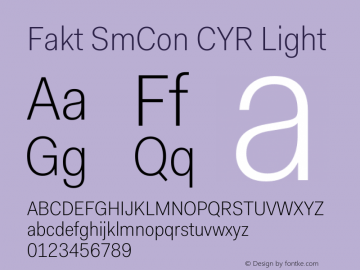 Fakt SmCon CYR Light Version 4.001; build 0001图片样张