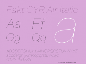FaktCYR-AirItalic Version 4.001; build 0001图片样张
