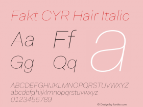 FaktCYR-HairItalic Version 4.001; build 0001图片样张