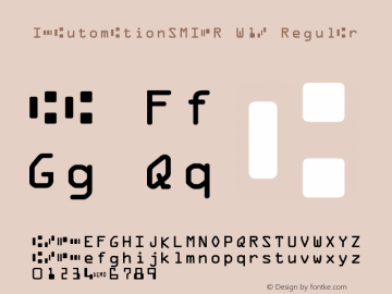 IDAutomationSMICR W1B Regular Version 6.08 2006 Font Sample