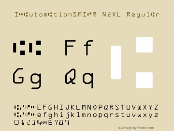 IDAutomationSMICR N2XL Regular Version 6.08 2006 Font Sample