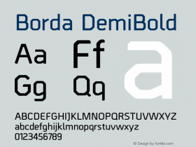 Borda DemiBold Version 001.004 January 2020图片样张