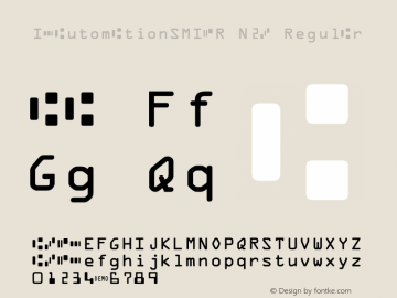 IDAutomationSMICR N2B Regular Version 6.800;PS 006.008;hotconv 1.0.38 Font Sample