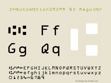 IDAutomationSMICR N2 Regular Version 6.08 2006 Font Sample