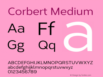 Corbert Medium Version 002.001 March 2020图片样张