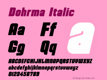 Dohrma-Italic 1.000图片样张