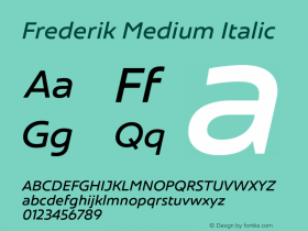 Frederik Medium Italic Version 001.000 February 2019图片样张