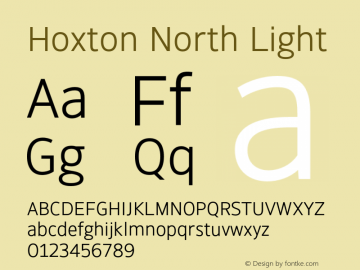 HoxtonNorth-Light Version 1.002;PS 001.002;hotconv 1.0.88;makeotf.lib2.5.64775图片样张