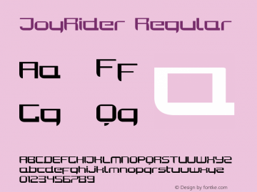 JoyRider Regular Version 1.000;PS 001.000;hotconv 1.0.38图片样张