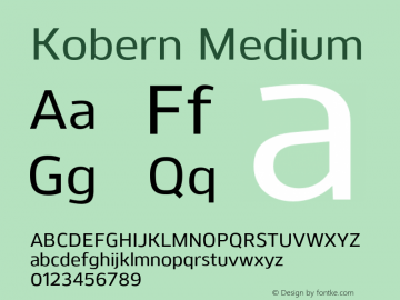 Kobern-Medium Version 1.001;PS 001.001;hotconv 1.0.56;makeotf.lib2.0.21325图片样张