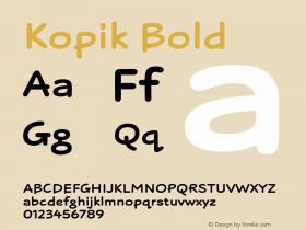 Kopik Bold Version 001.000 October 2019图片样张