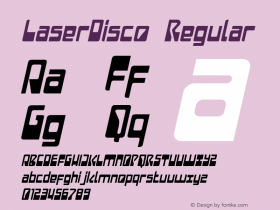 LaserDisco Italic Version 1.000;PS 001.000;hotconv 1.0.38图片样张