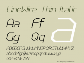 LineWire-ThinItalic 001.000图片样张