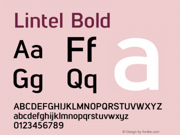 Lintel Bold Version 1.001;PS 001.001;hotconv 1.0.70;makeotf.lib2.5.58329图片样张