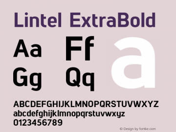 Lintel ExtraBold Version 1.001;PS 001.001;hotconv 1.0.70;makeotf.lib2.5.58329图片样张