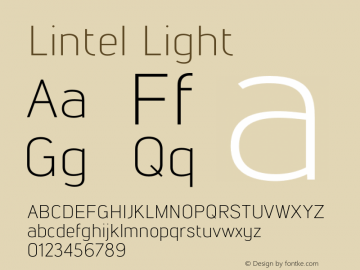 Lintel Light Version 1.001;PS 001.001;hotconv 1.0.70;makeotf.lib2.5.58329图片样张