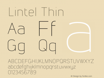 Lintel Thin Version 1.001;PS 001.001;hotconv 1.0.70;makeotf.lib2.5.58329图片样张