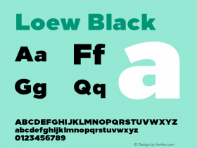 Loew Black Version 1.000;PS 001.000;hotconv 1.0.70;makeotf.lib2.5.58329图片样张